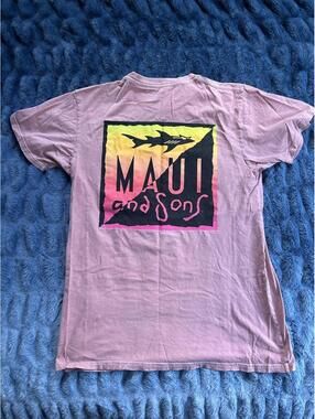 Maui and Sons Men's Pink and Multi Tshirt